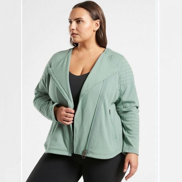 Athleta Moto Style Zip up Jacket 3X like new - Picture 1 of 11